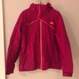 Magenta / Orange North Face Winter Jacket